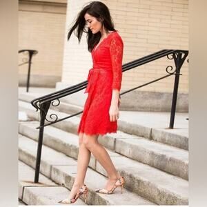Diane von Furstenberg Julianna floral lace dress size 4